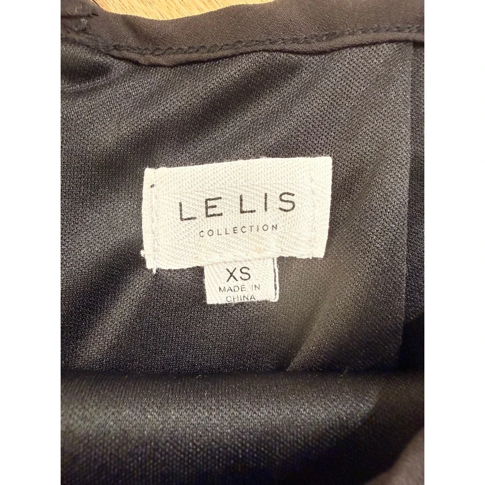 LE LIS Women Metallic Sequin Mini Skirt XS Silver Black Party Club‎ Y2K 90s